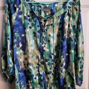 Roz n Ali blues n greens top